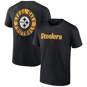 Profile Black Pittsburgh Steelers Big _ Tall 2 Sided T-Shirt